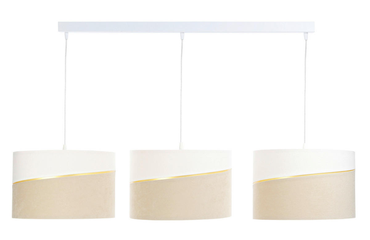 HÄNGELEUCHTE Swing 114/90 cm   - Beige/Goldfarben, Design, Kunststoff/Textil (114/90cm)