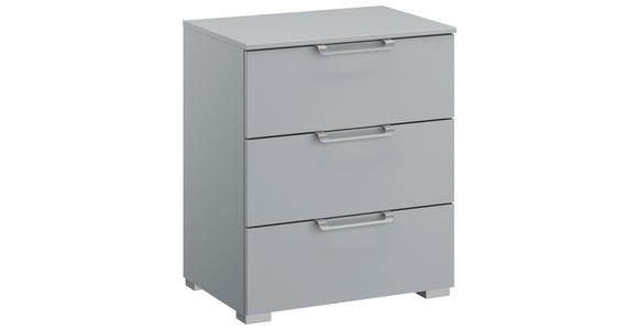 NACHTSCHRANK 50/61/42 cm  - Silberfarben/Hellgrau, Design, Holzwerkstoff/Kunststoff (50/61/42cm) - Novel