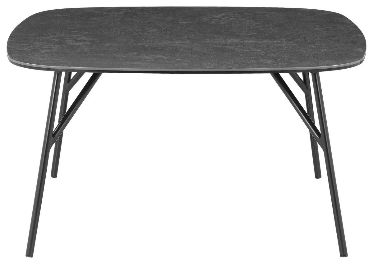 COUCHTISCH Klarglas 75/75/40 cm quadratisch Grau, Schwarz  - Schwarz/Grau, Basics, Glas/Keramik (75/75/40cm) - Xora