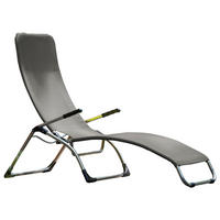 BÄDERLIEGE 63/107/142 cm  - Silberfarben/Grau, Design, Textil/Metall (63/107/142cm) - FIAM