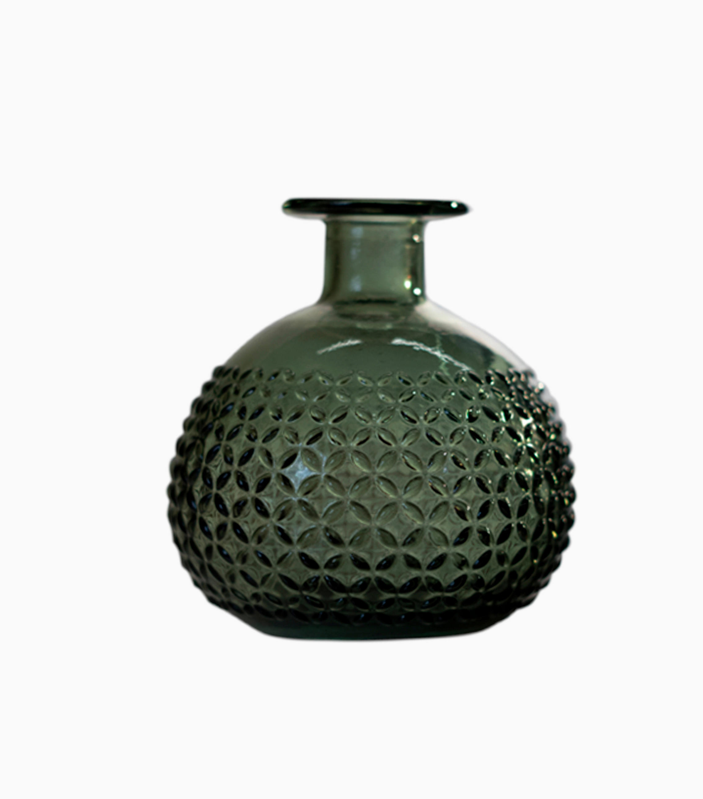 VÁZA  - zöld, Basics, Üveg (12cm)