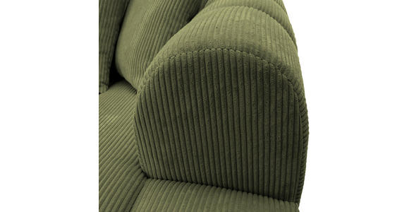 ECKSOFA  in Cord Dunkelgrün  313/162 cm  - Dunkelgrün/Schwarz, KONVENTIONELL, Kunststoff/Textil (313/162cm) - Carryhome