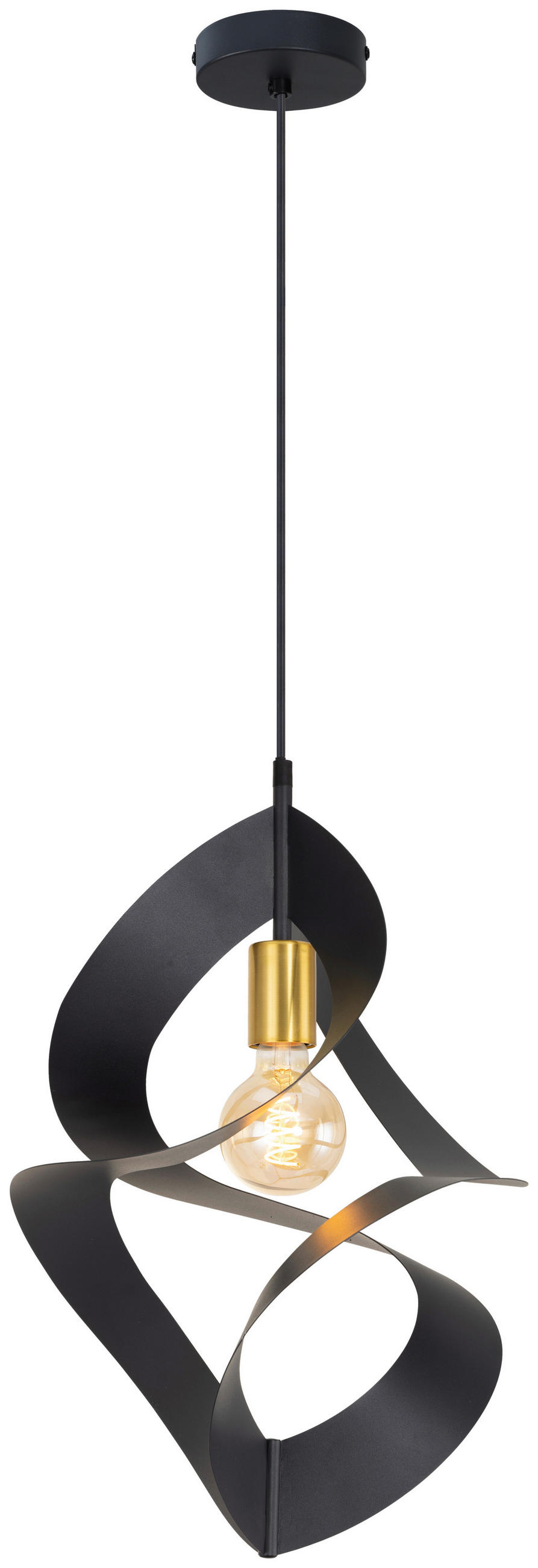 HÄNGELEUCHTE 35/120 cm   - Goldfarben/Schwarz, Design, Metall (35/120cm) - Collet's Monde