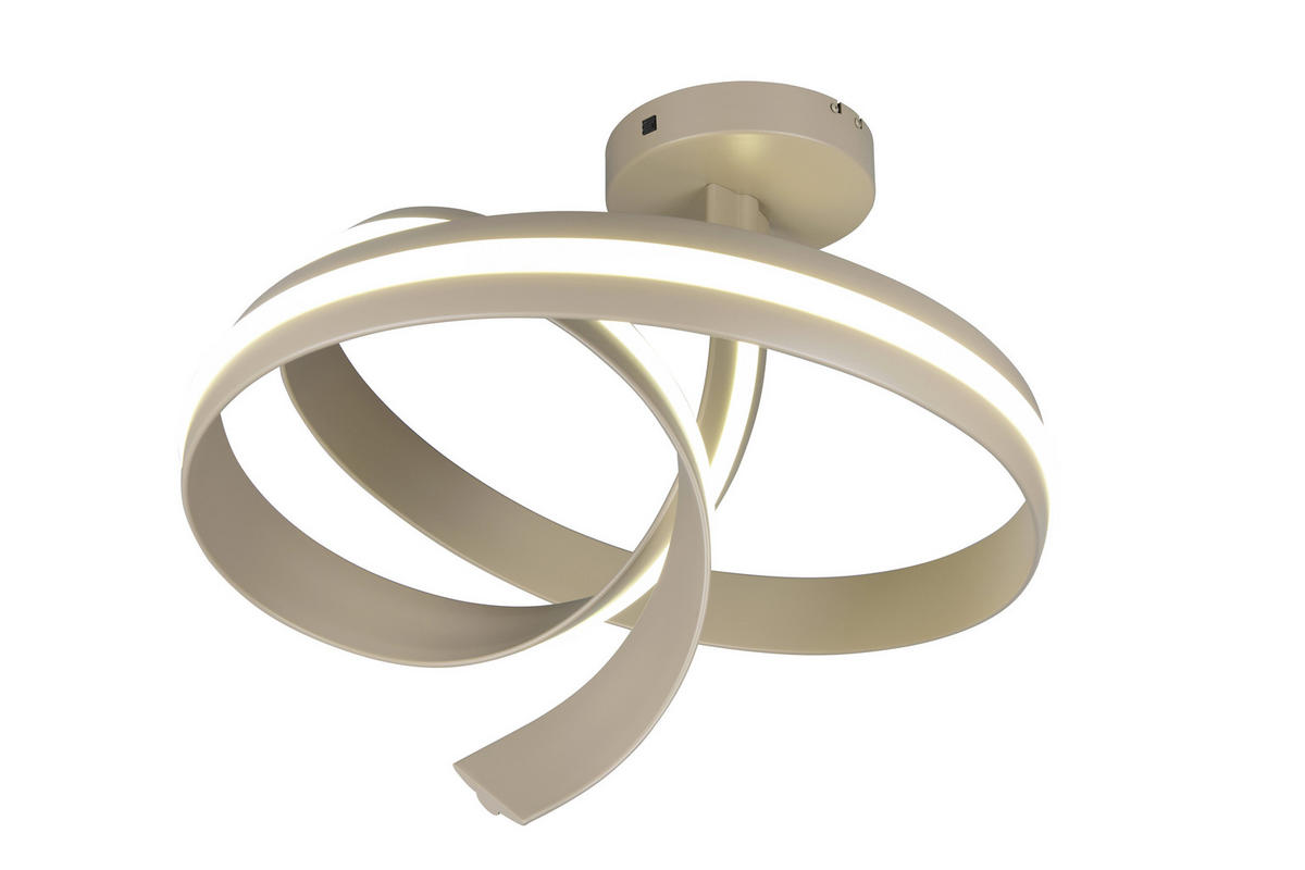 LED-DECKENLEUCHTE Cisenna 70/55 cm   - Beige/Weiß, Design, Kunststoff/Metall (70/55cm) - Cinque