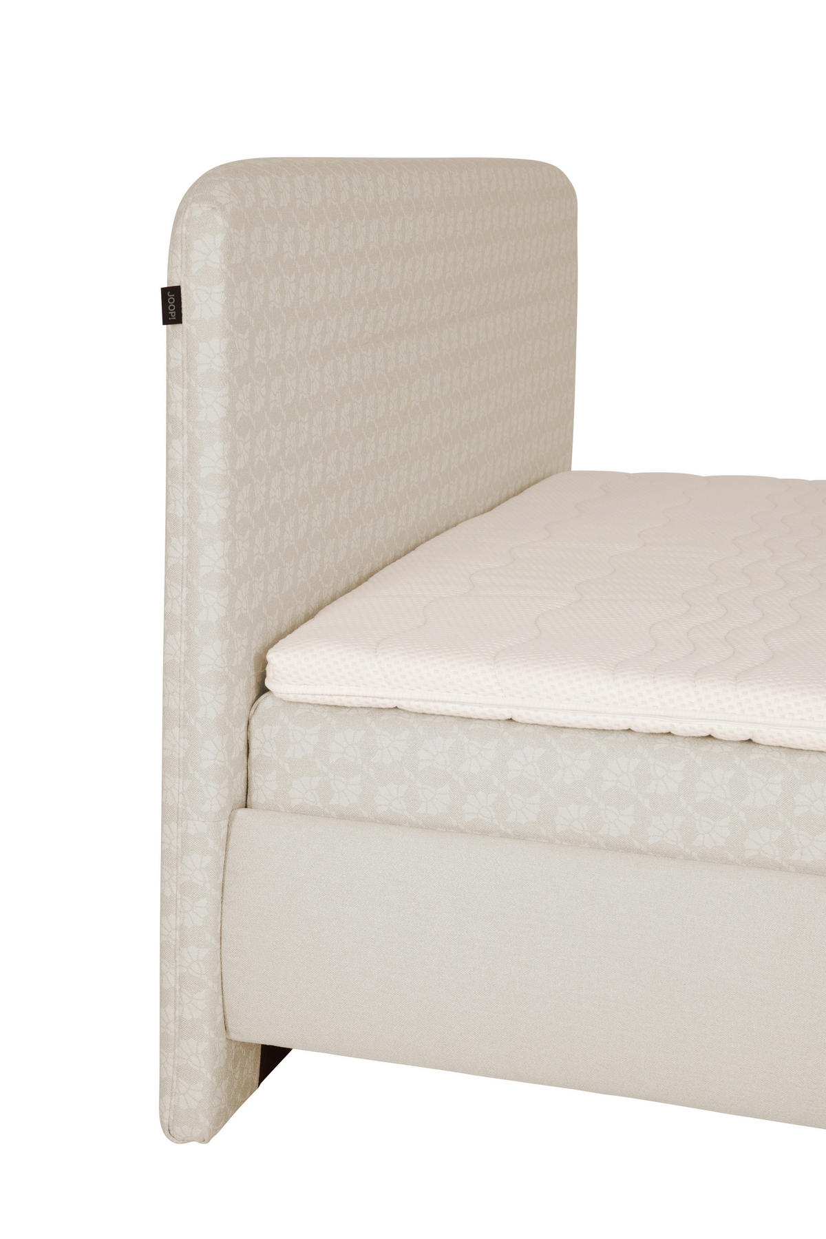 POLSTERBETT 180/200 cm,  in Sandfarben, gepolstertes Kopfteil, Lattenroste, Matratzen, H2 + H3 = mittel + fest  - Sandfarben/Schwarz, MODERN, Holz/Textil (180/200cm) - Joop!