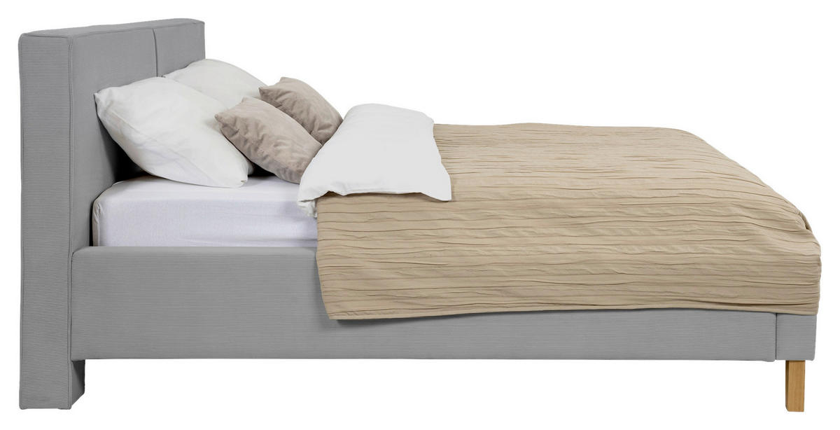 POLSTERBETT 200/200 cm,  in Anthrazit,  - Anthrazit, MODERN, Holz/Textil (200/200cm) - MID.YOU