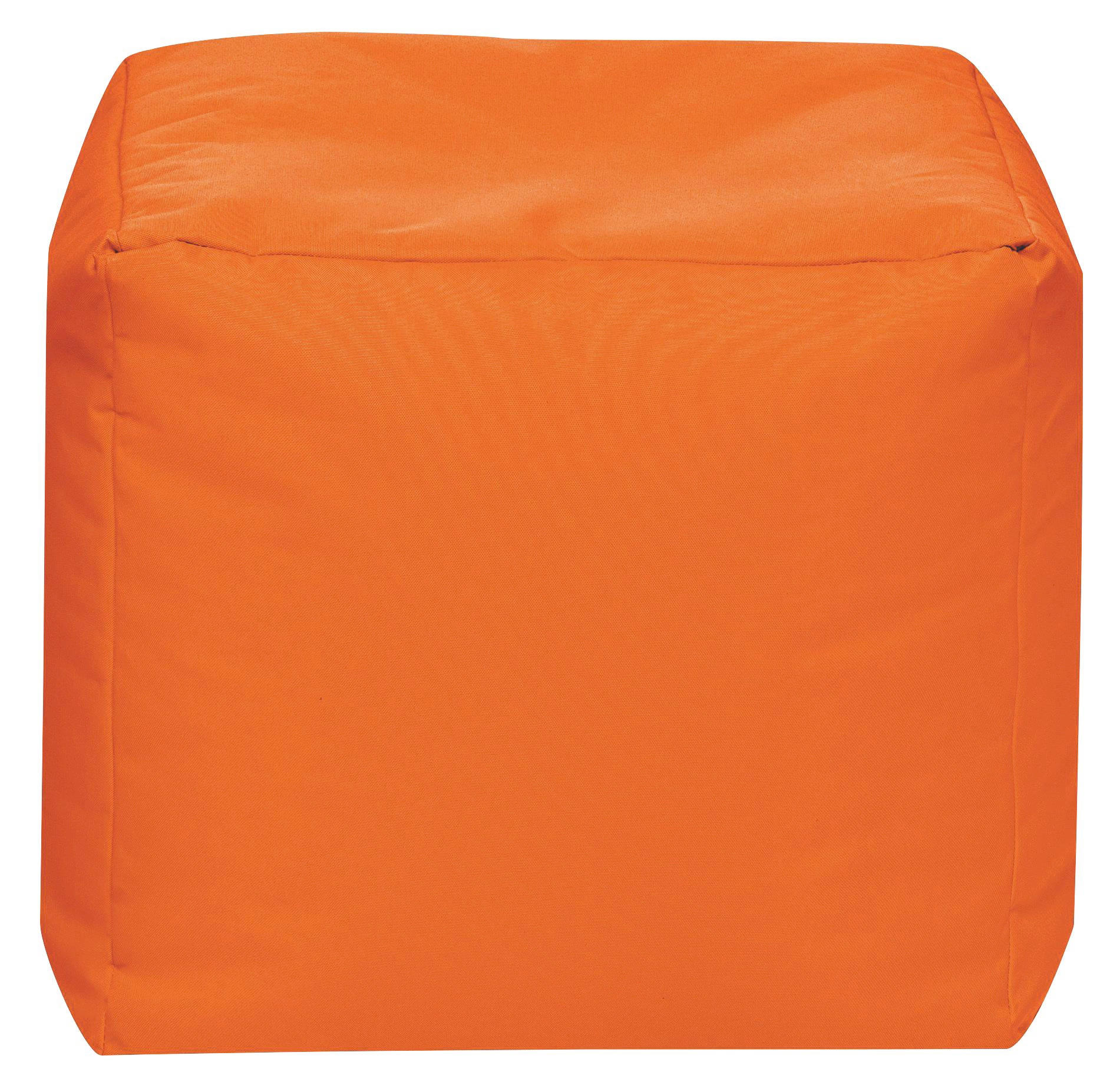 Sitzwürfel in Textil Orange