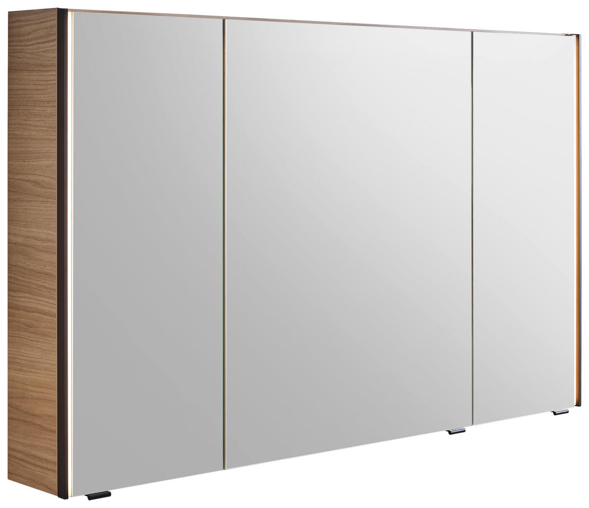 SPIEGELSCHRANK 123,2/70,3/17 cm  - Eichefarben/Lavagrau, Design, Glas/Holzwerkstoff (123,2/70,3/17cm) - Sadena