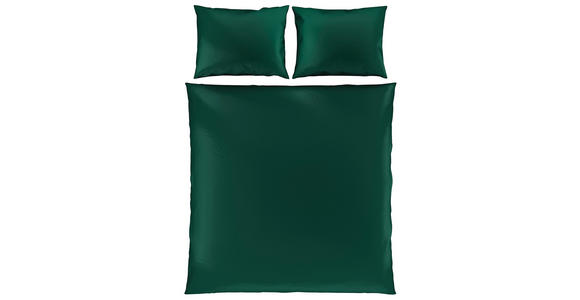 BETTWÄSCHE TANJA Satin 200/200 cm - Dunkelgrün, Basics, Textil (200/200cm) - Novel