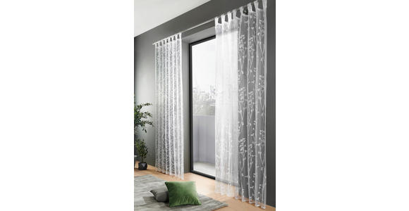 SCHLAUFENVORHANG transparent  - Weiß, KONVENTIONELL, Textil (140/245cm) - Boxxx