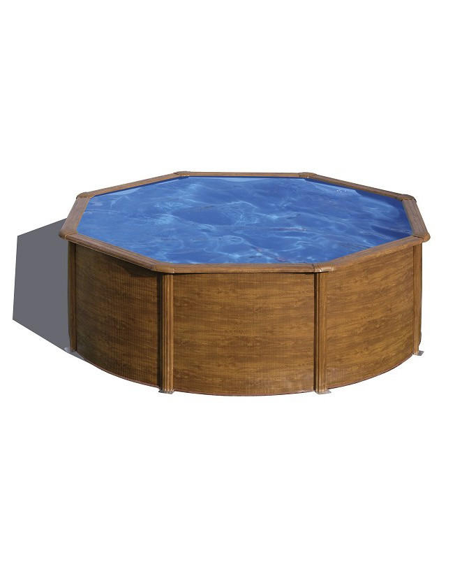 POOL GRE PACIFIC KIT300W 2023 300/300/120 cm  - Braun, KONVENTIONELL, Metall (300/300/120cm) - Gre