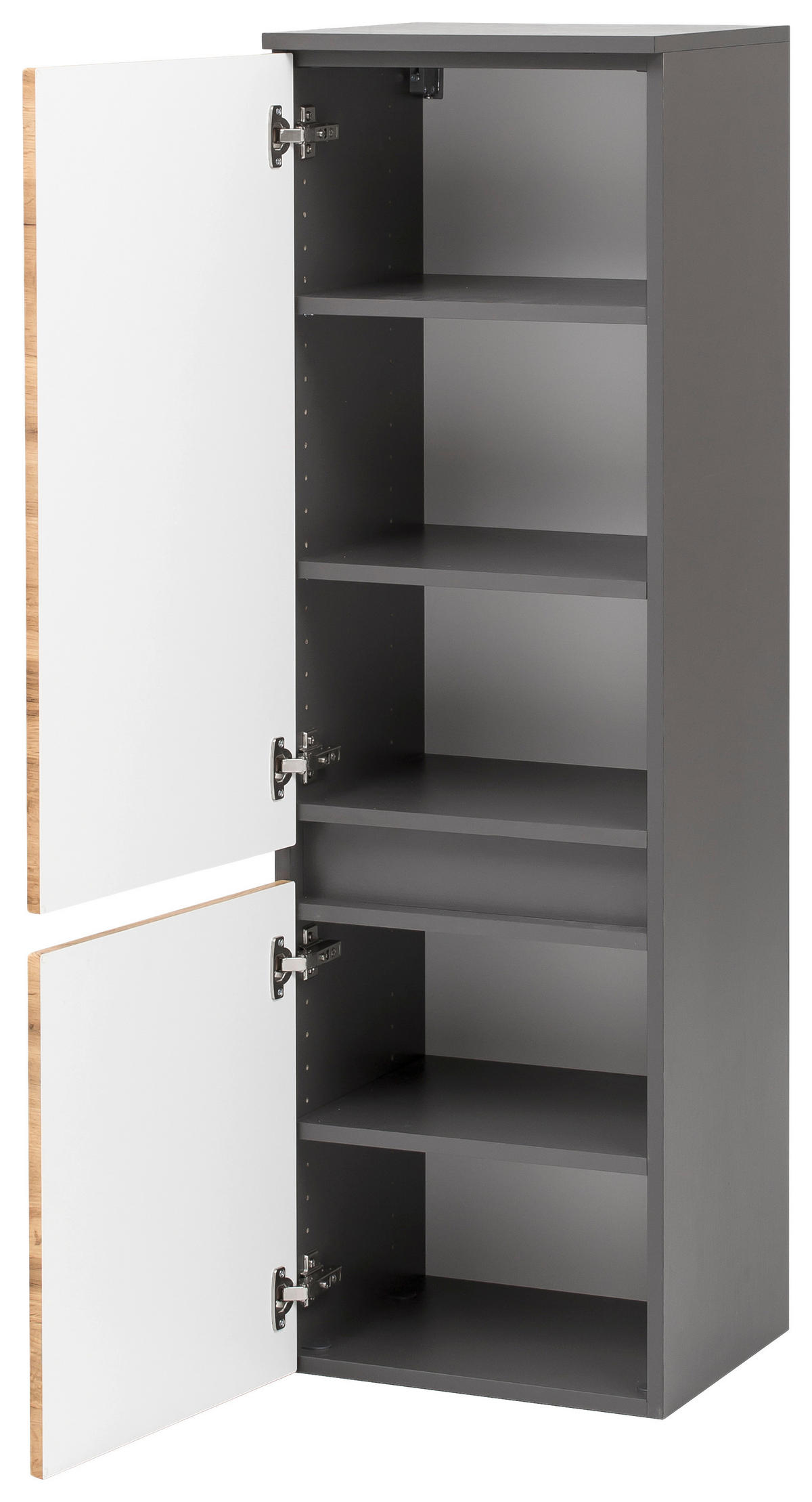 MIDI SKŘÍŇKA, šedá, barvy dubu, 40/130/35 cm - šedá/barvy stříbra, Konvenční, kompozitní dřevo (40/130/35cm) - Held