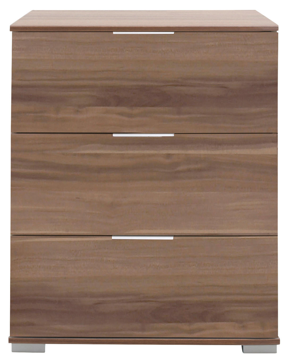 NOČNA OMARICA, barve hrasta  - barve kroma/barve hrasta, Design, kovina/umetna masa (52/58/38cm) - Carryhome