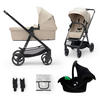 KINDERWAGENSET Newly 4 in 1  - Beige/Schwarz, Basics, Metall (54/100/94cm) - kinderkraft