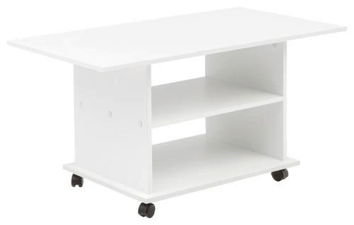 COUCHTISCH 95/54,5/51 cm rechteckig Weiß  - Weiß, MODERN, Holzwerkstoff/Kunststoff (95/54,5/51cm) - MID.YOU