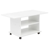 KONFERENČNÝ STOLÍK, biela, kompozitné drevo, 95/54,5/51 cm - biela, Modern, kompozitné drevo/plast (95/54,5/51cm) - MID.YOU