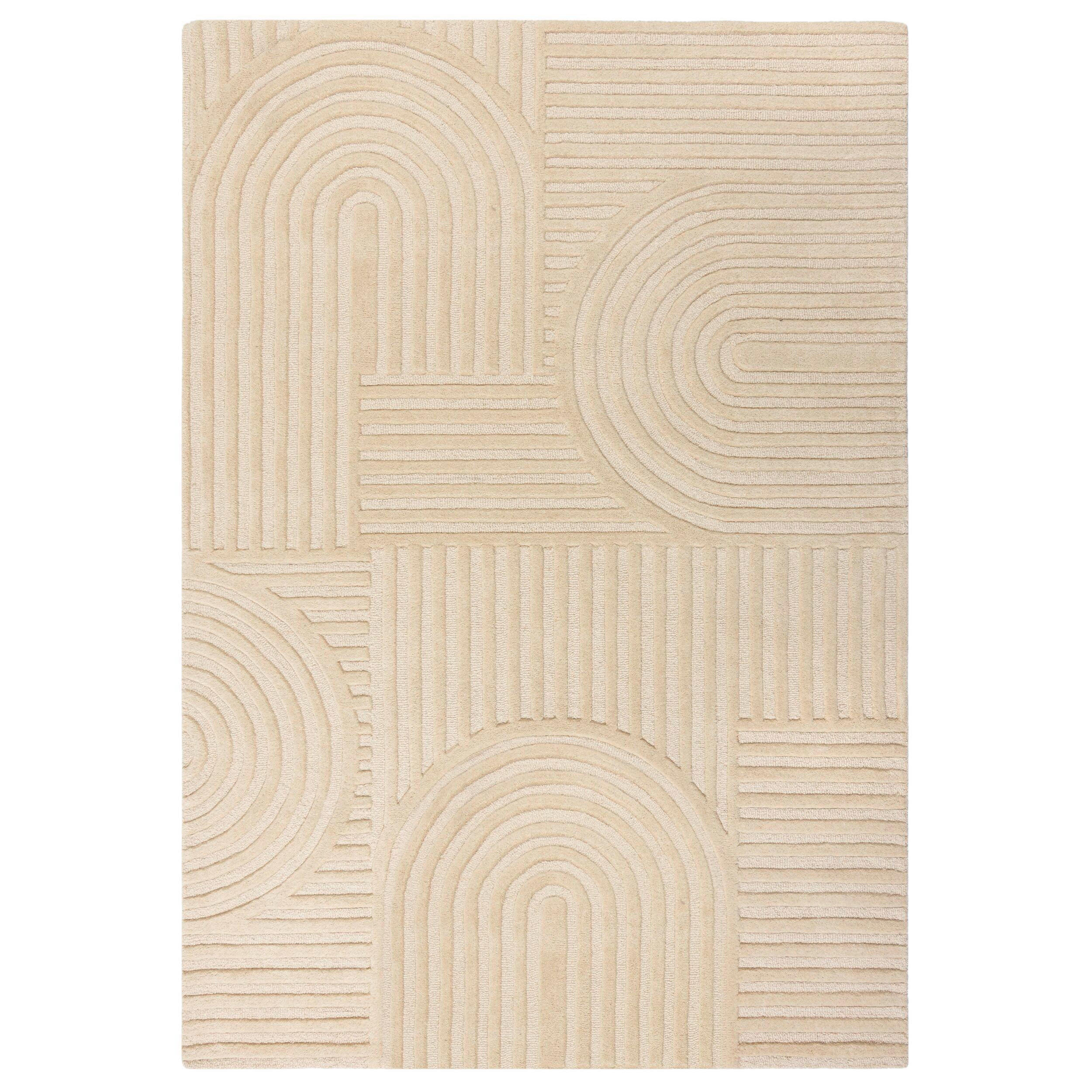 E-shop Flair Rugs VLNENÝ KOBEREC, 170/120 cm prírodná farba