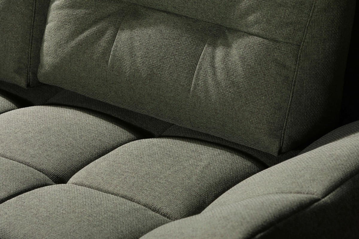 SCHLAFSOFA  mit Flachgewebe Grün  - Schwarz/Grün, Design, Textil/Metall (210/92/107cm) - Novel