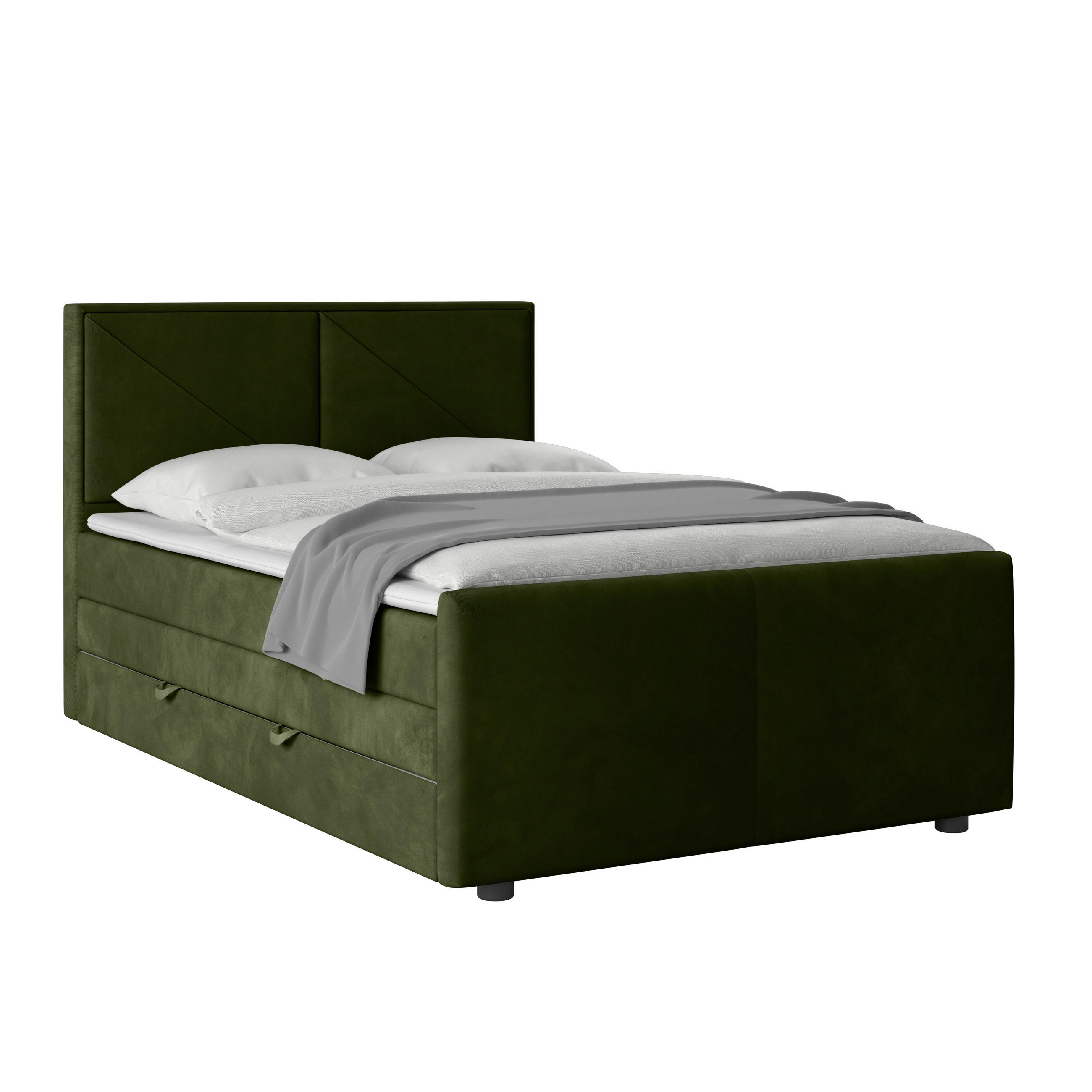 BOXSPRINGBETT 140/200 cm  in Grün  - Grün, Modern, Holz/Kunststoff (140/200cm) - MID.YOU