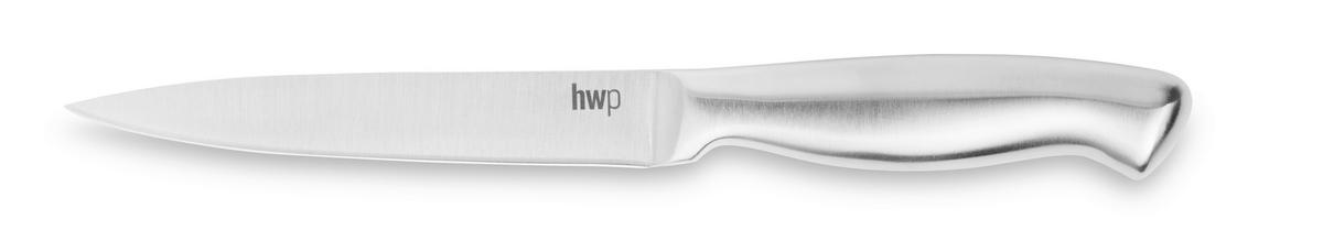 MESSERBLOCK 7-teilig  - Silberfarben/Naturfarben, Basics, Holz/Metall - Homeware Profession.