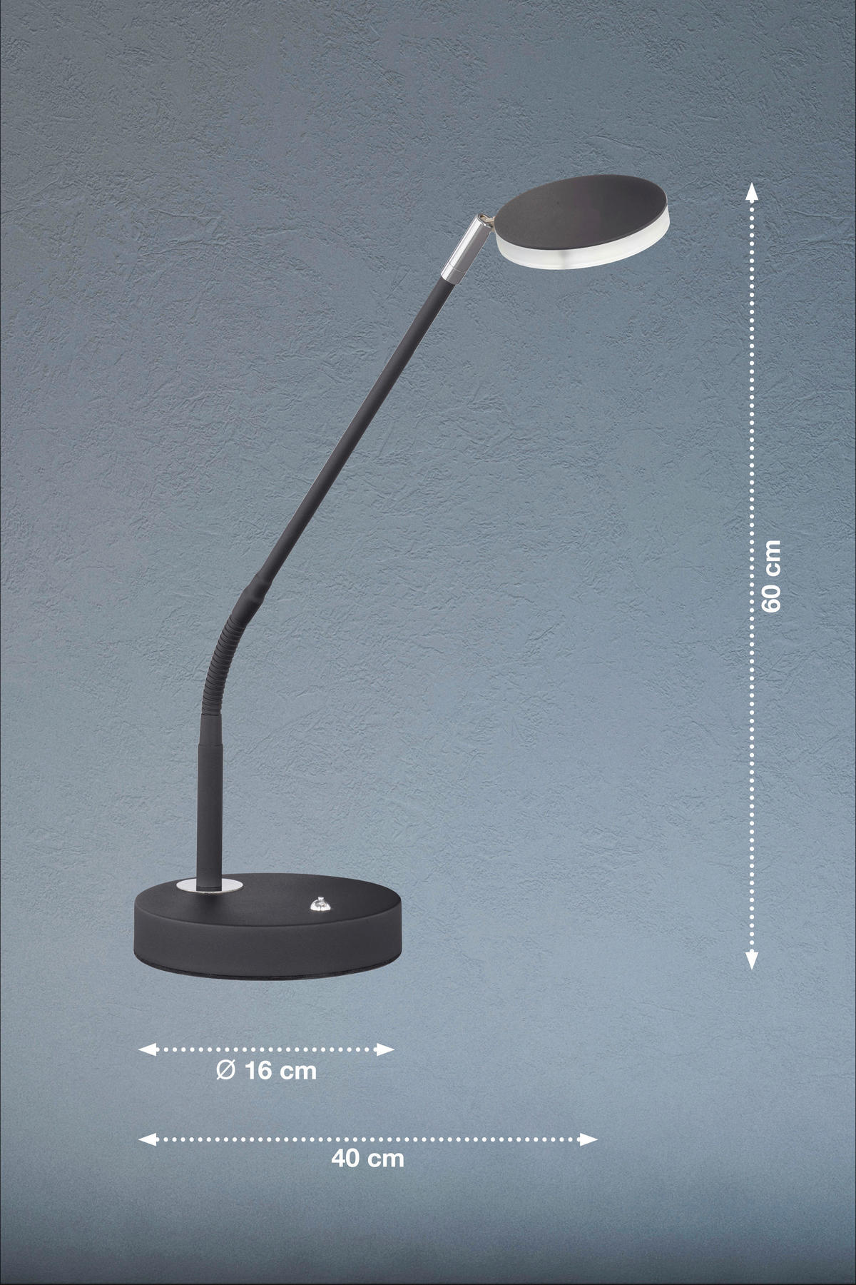 LED-TISCHLEUCHTE 16/60 cm   - Sandfarben/Chromfarben, Basics, Metall (16/60cm) - Schöner Wohnen