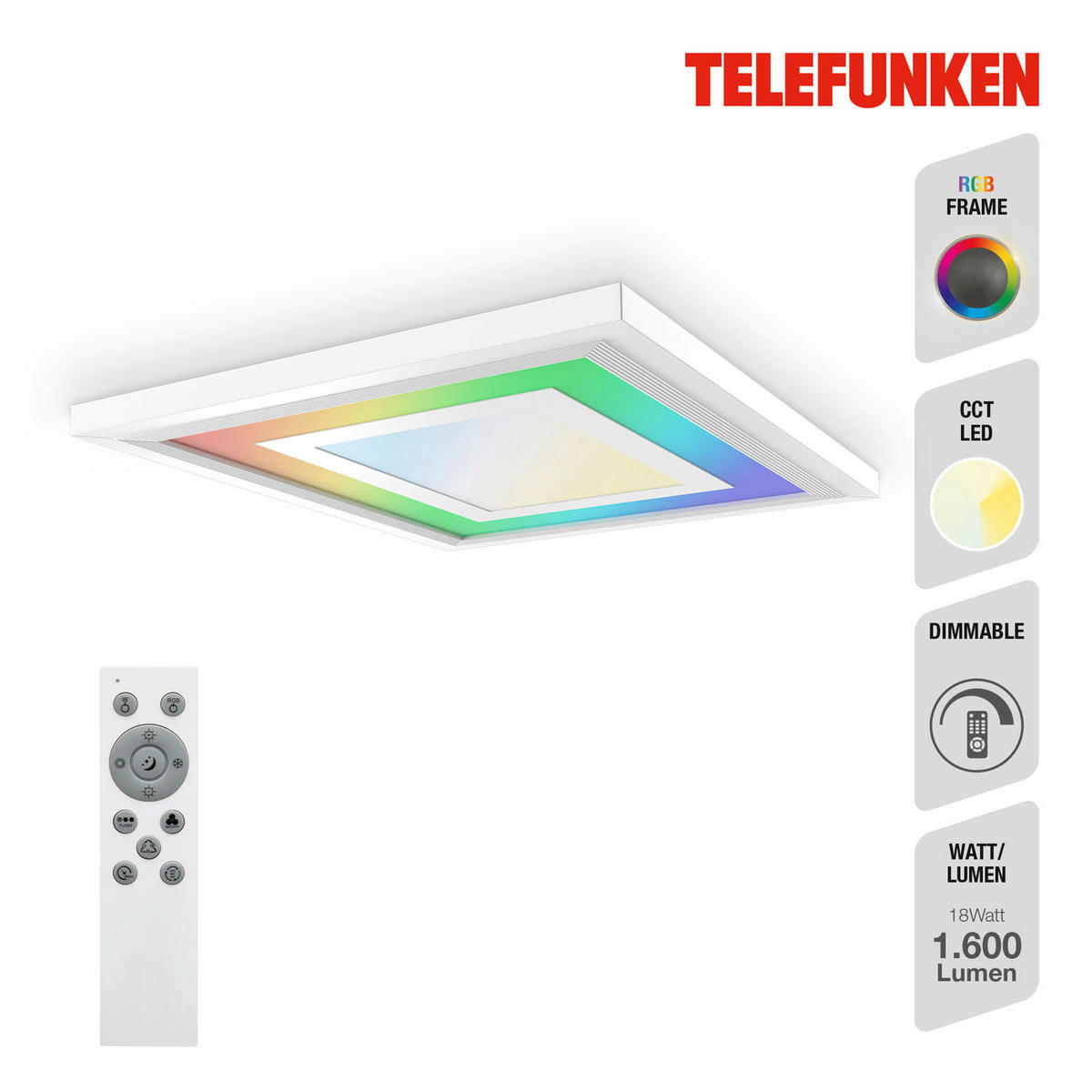 LED-PANEL   18 W/1600 lm/3000-6500 K// - bela, Trend, kovina/umetna masa (29,5/5,5cm)
