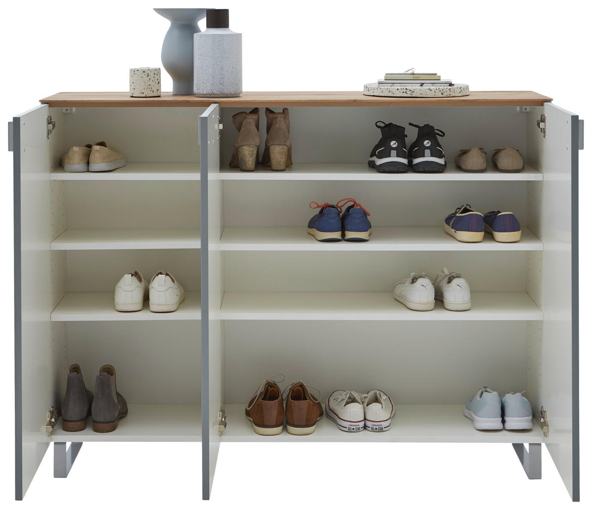 GARDEROBE 3-teilig  in 190/192/36 cm  - Eichefarben/Grau, Design, Holz/Holzwerkstoff (190/192/36cm) - Dieter Knoll