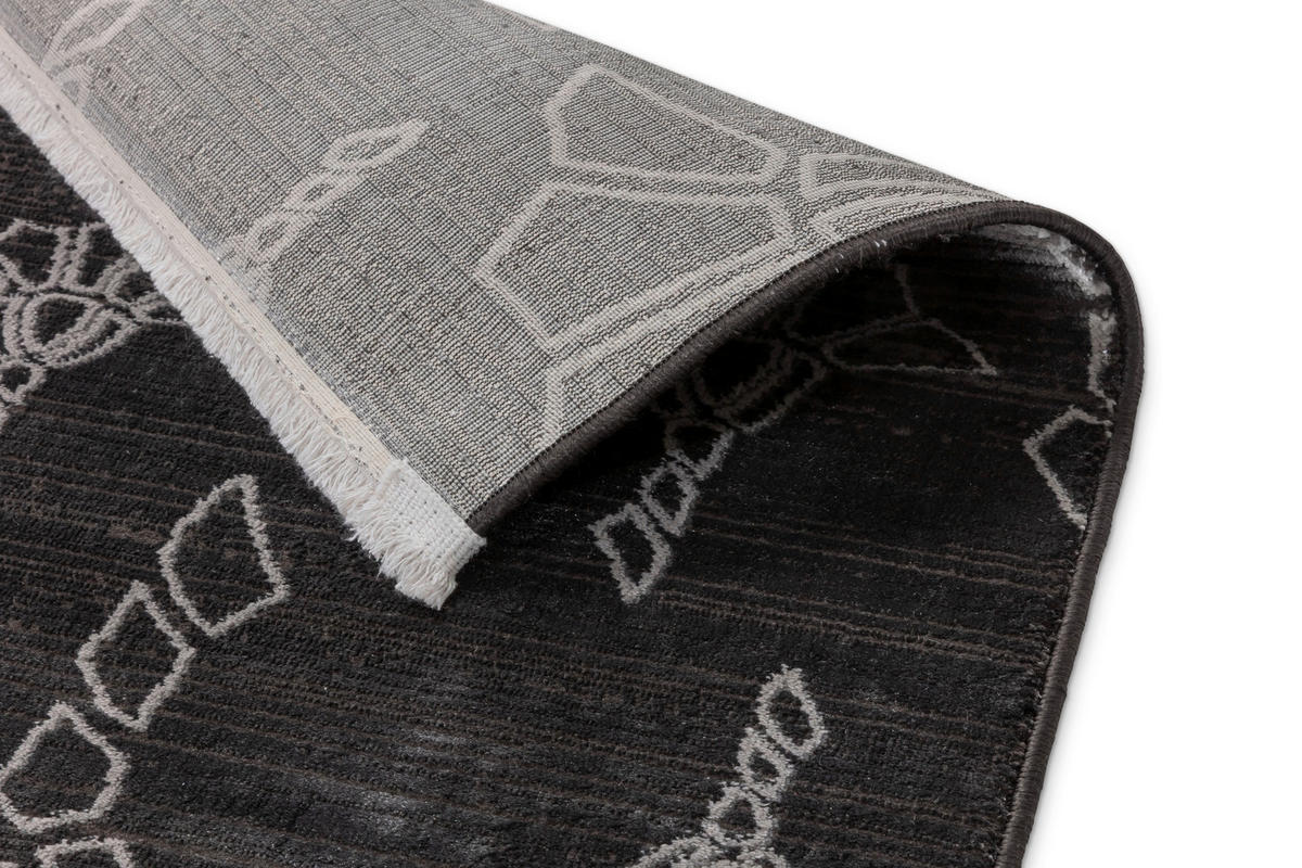 WEBTEPPICH 140/200 cm New Cornflower Anthrazit rechteckig  - Anthrazit, KONVENTIONELL, Textil (140/200cm) - Joop!