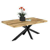 ESSTISCH in Metall, Holzwerkstoff 210/100/78,4 cm   - Eichefarben/Schwarz, KONVENTIONELL, Holzwerkstoff/Metall (210/100/78,4cm) - Hom`in