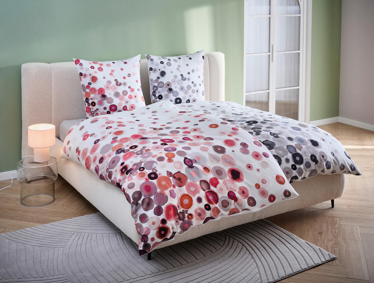 BETTWÄSCHE Makosatin 135/200 cm  - Magenta, Design, Textil (135/200cm) - Janine