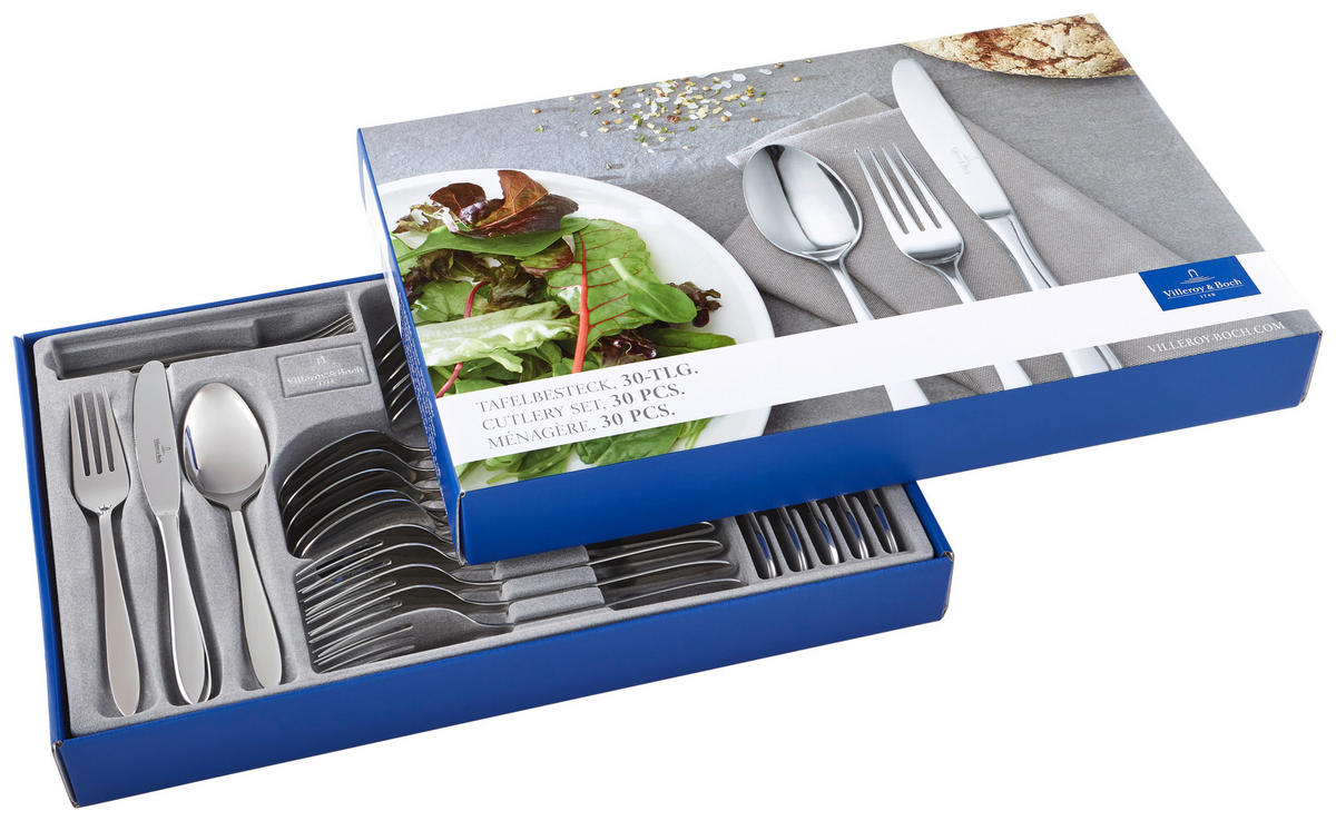 BESTECKSET Annalena 30-teilig Edelstahl  - KONVENTIONELL, Metall (44/28/5cm) - Villeroy & Boch