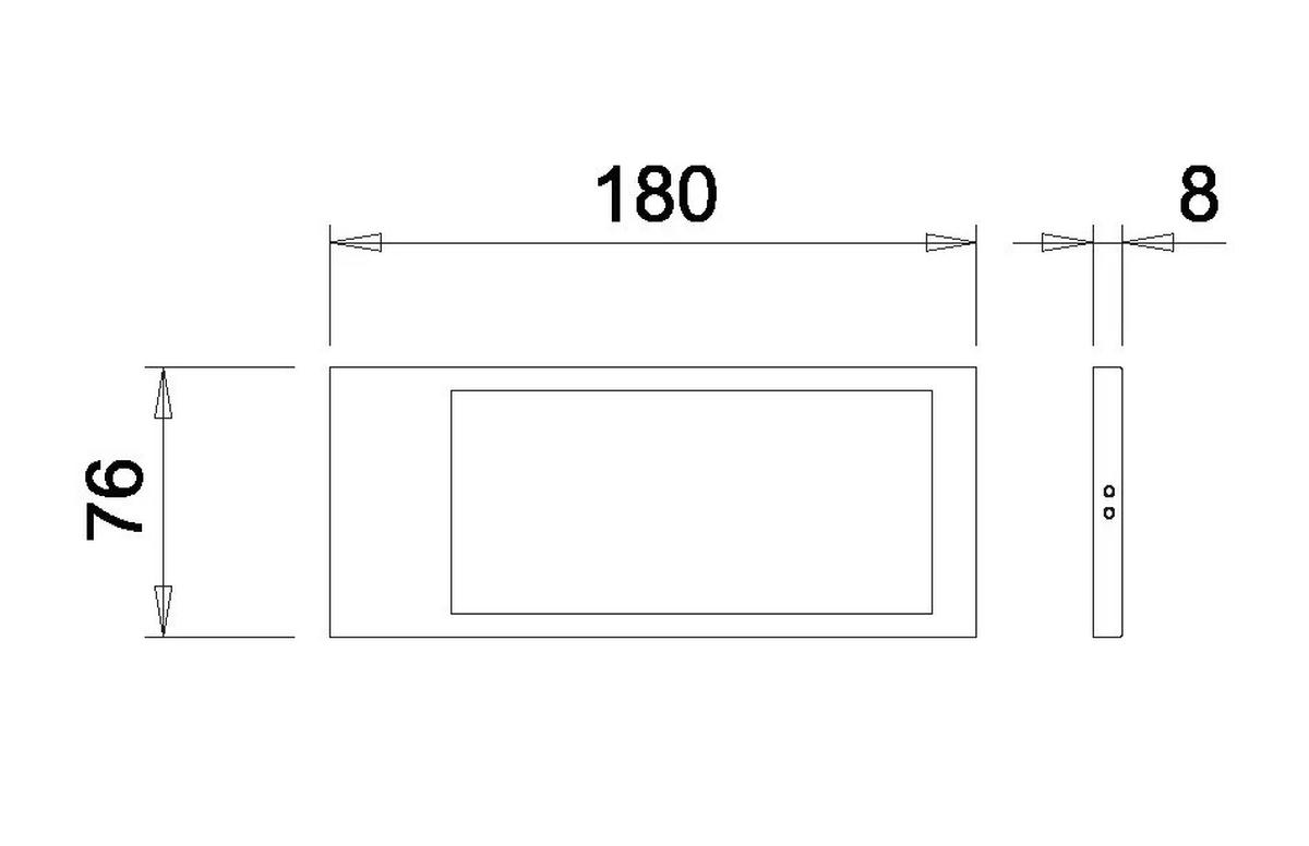 UNTERBAULEUCHTE - Edelstahlfarben, Kunststoff (18/7,6/0,8cm) - HKT