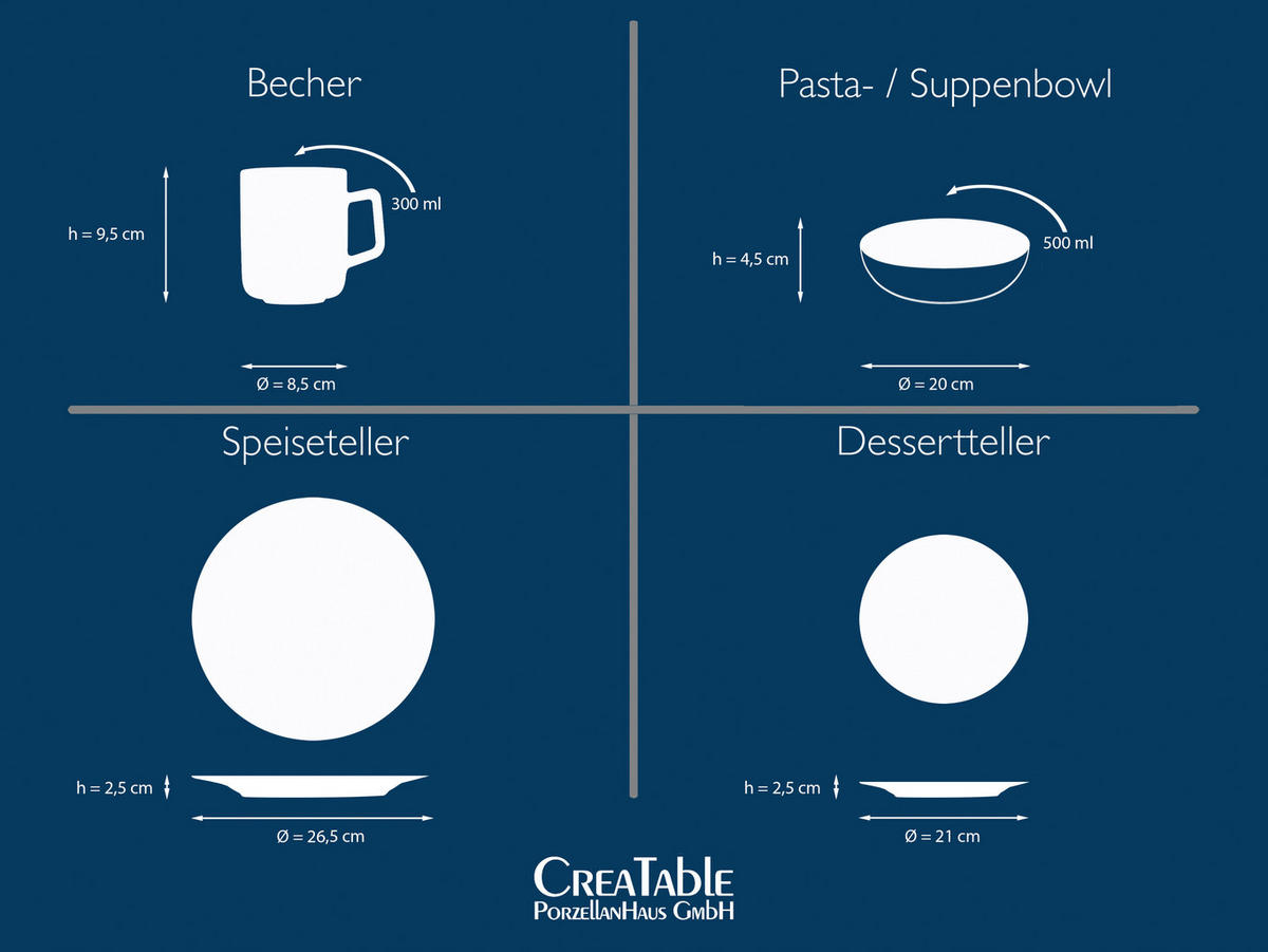 KOMBISERVICE Grün 16-teilig Weihnachten  - Grün, Basics, Keramik - Creatable