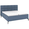 POLSTERBETT 180/200 cm,  in Blau, Bettkasten, motorische Verstellbarkeit, Fernbedienung, Lattenroste, Matratzen, H3 + H3 = fest  - Blau/Schwarz, KONVENTIONELL, Holz/Textil (180/200cm) - Musterring