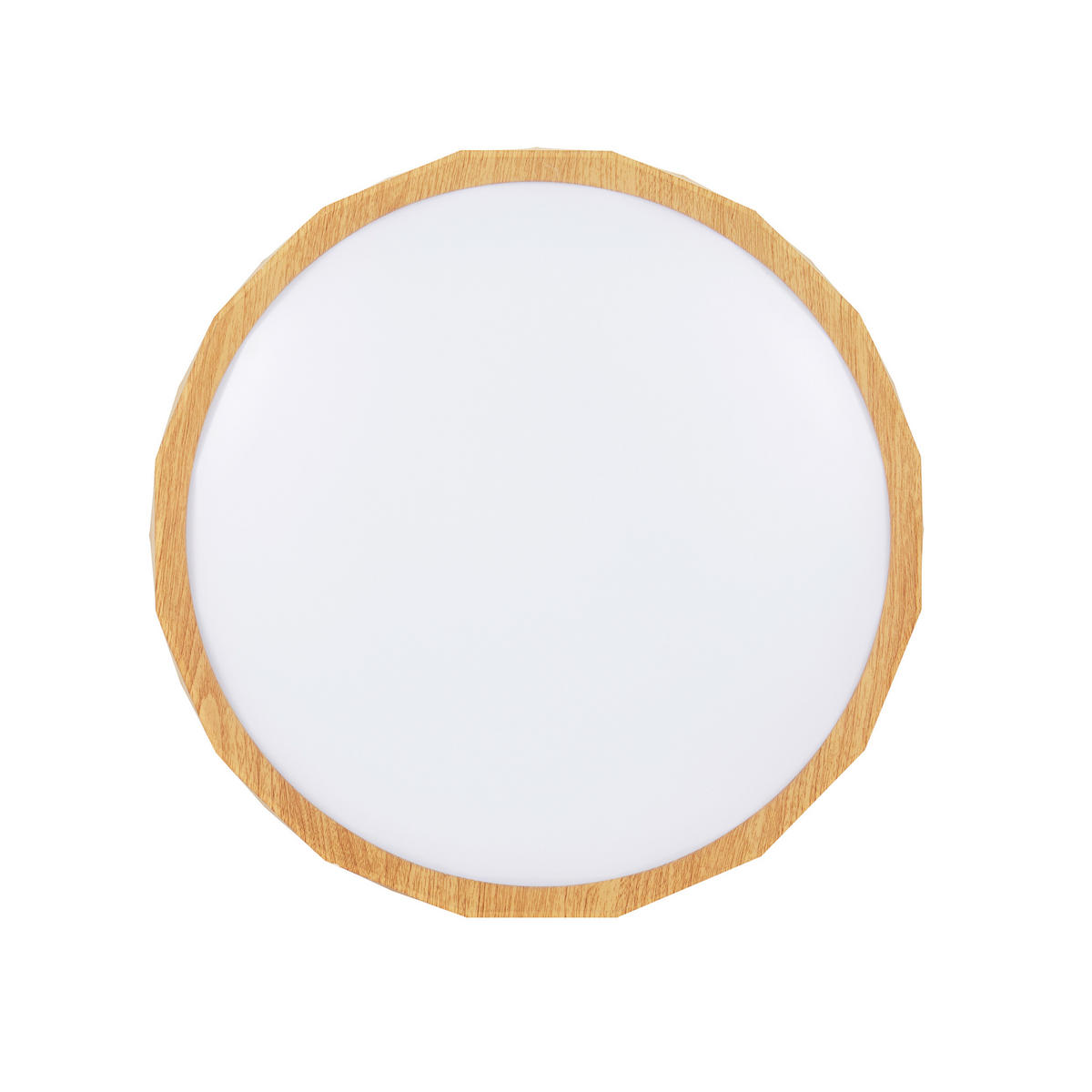 LED-TAKLAMPA Cadix 38.5/38.5/7 cm  - vit, Natur, metall/trä (38.5/38.5/7cm)