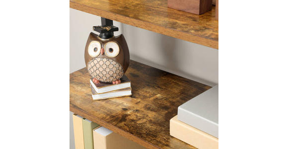 AUFBEWAHRUNGSREGAL - Schwarz/Braun, Trend, Holzwerkstoff/Metall (70/121,5/30cm) - Boxxx