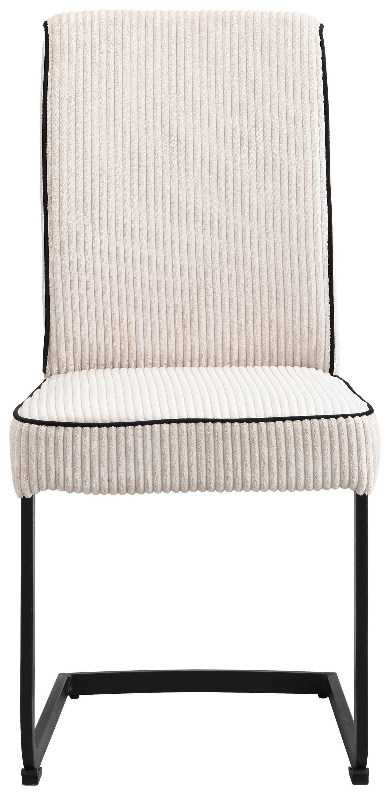 SCHWINGSTUHL  in Eisen Webstoff  - Schwarz/Naturfarben, Design, Textil/Metall (46/97/60,5cm) - Carryhome