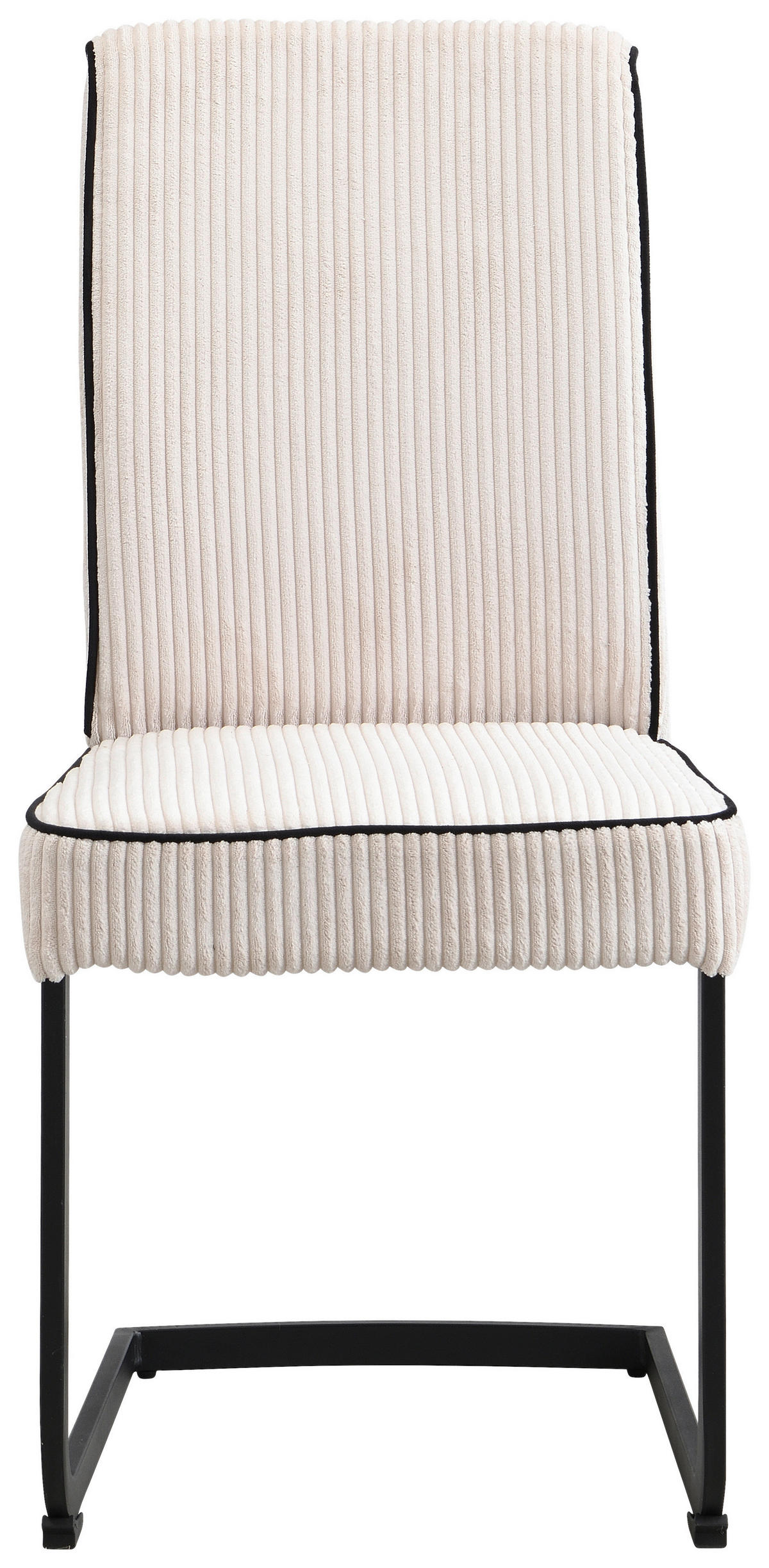 SCHWINGSTUHL  in Eisen Webstoff  - Schwarz/Naturfarben, Design, Textil/Metall (46/97/60,5cm) - Carryhome