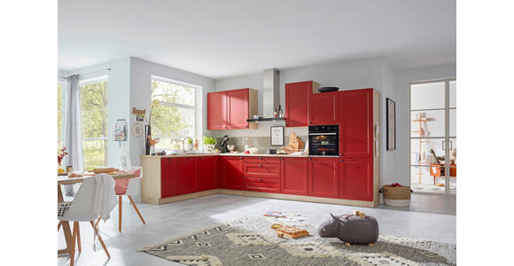 EINBAUKÜCHE - Rot, Design, Holzwerkstoff - Dieter Knoll