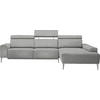 ECKSOFA  in Mikrovelours Naturfarben  288/205 cm  - Alufarben/Naturfarben, Design, Textil (288/205cm) - Sedda
