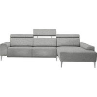 ECKSOFA  in Mikrovelours Naturfarben  288/205 cm  - Alufarben/Naturfarben, Design, Textil (288/205cm) - Sedda
