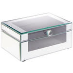 SCHMUCKBOX - Transparent/Silberfarben, Basics, Glas/Holzwerkstoff (20,8/14/9cm) - Ambia Home