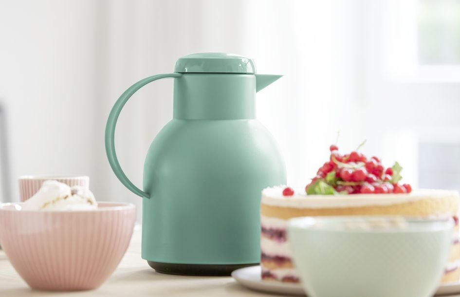 ISOLIERKANNE SAMBA 1,0 L  - Grün, Basics, Kunststoff (1,0l) - Emsa