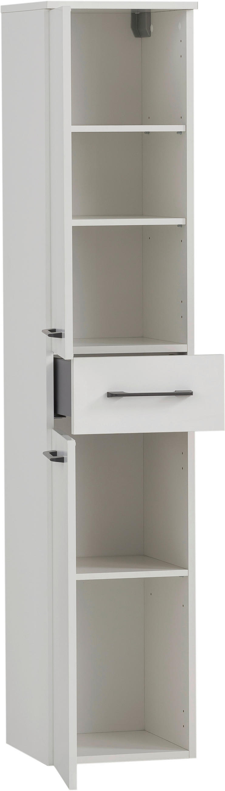 HOCHSCHRANK 32,7/159,1/35,3 cm  - Anthrazit/Weiß, MODERN, Holzwerkstoff/Metall (32,7/159,1/35,3cm) - Stylife