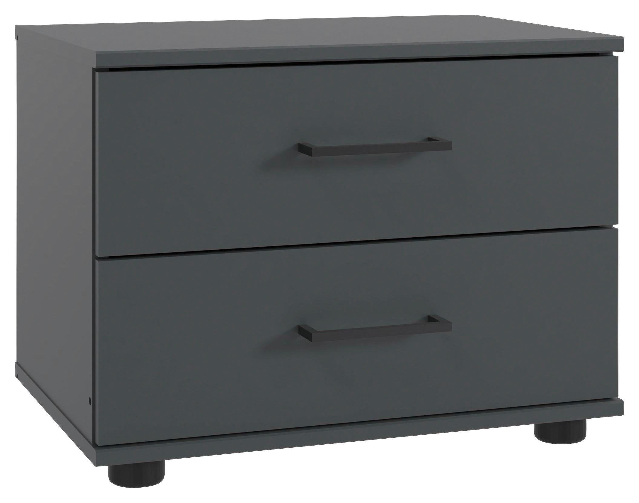NACHTTISCH 52/40/38 cm  in Graphitfarben  - Schwarz/Graphitfarben, Konventionell, Holzwerkstoff/Kunststoff (52/40/38cm) - Carryhome