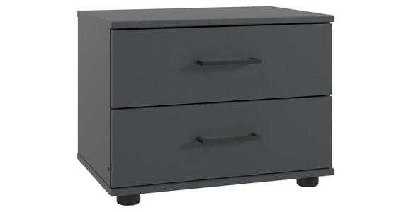 NACHTKÄSTCHEN 52/40/38 cm in Graphitfarben - Schwarz/Graphitfarben, KONVENTIONELL, Holzwerkstoff/Kunststoff (52/40/38cm) - Carryhome