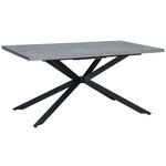 ESSTISCH Grau, Schwarz rechteckig  ausziehbar  - Schwarz/Grau, Design, Holzwerkstoff/Metall (160-200/100/76cm) - Carryhome