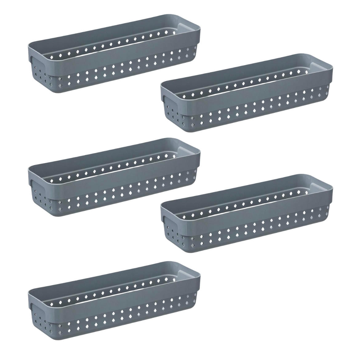 KOŠARICA ZA ODLAGANJE   23,8/7,8/5 cm      - siva, Konvencionalno, plastika (23,8/7,8/5cm)