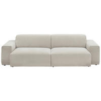 BIGSOFA in Chenille Beige  - Beige/Schwarz, Design, Kunststoff/Textil (238/71/101cm) - Pure Home Lifestyle