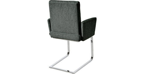 ARMLEHNSTUHL in Stahl Flachgewebe - Türkis/Chromfarben, Design, Textil/Metall (60/92/60cm) - Dieter Knoll